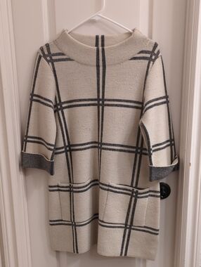 Anthropologie Moth Mock Neck Heavy Wool Blend Sweater
